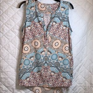 Dana Buchman Y-Neck Sleeveless Blouse